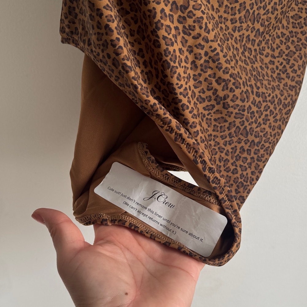 Brown Leopard Print One-Piece Swimsuit - Picture 3 of 8